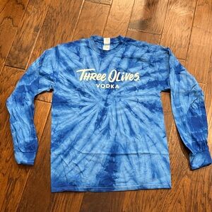 Blue Tie-Dye Long Sleeve Tee